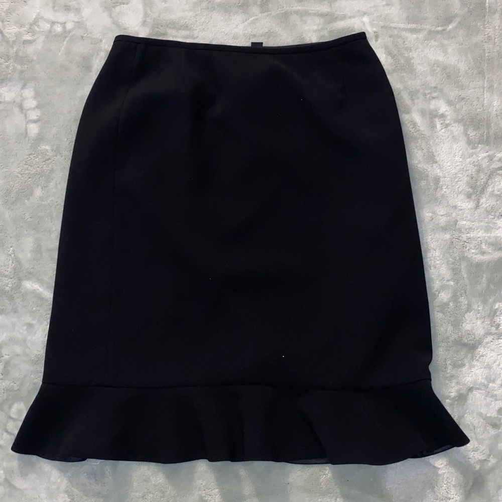 Collection For Le Suit Knee Length Skirt Women 8P Zip Back Lined Black Career
